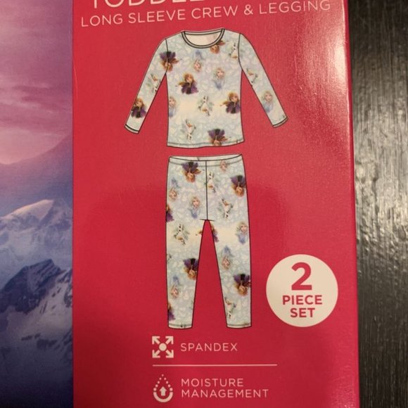 5T New Cuddl Duds Frozen Elsa and Anna Base Layer / Long Underwear / Pajamas: 5T - Picture 3 of 4